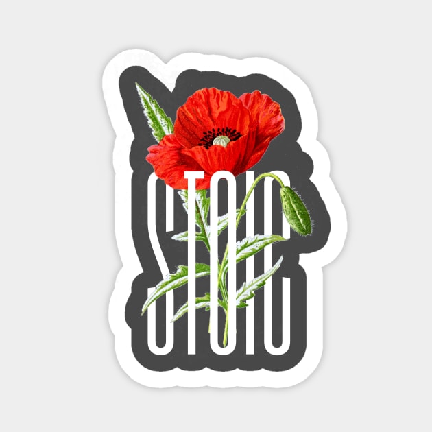 Stoic Red Flower Sticker by Epictetus